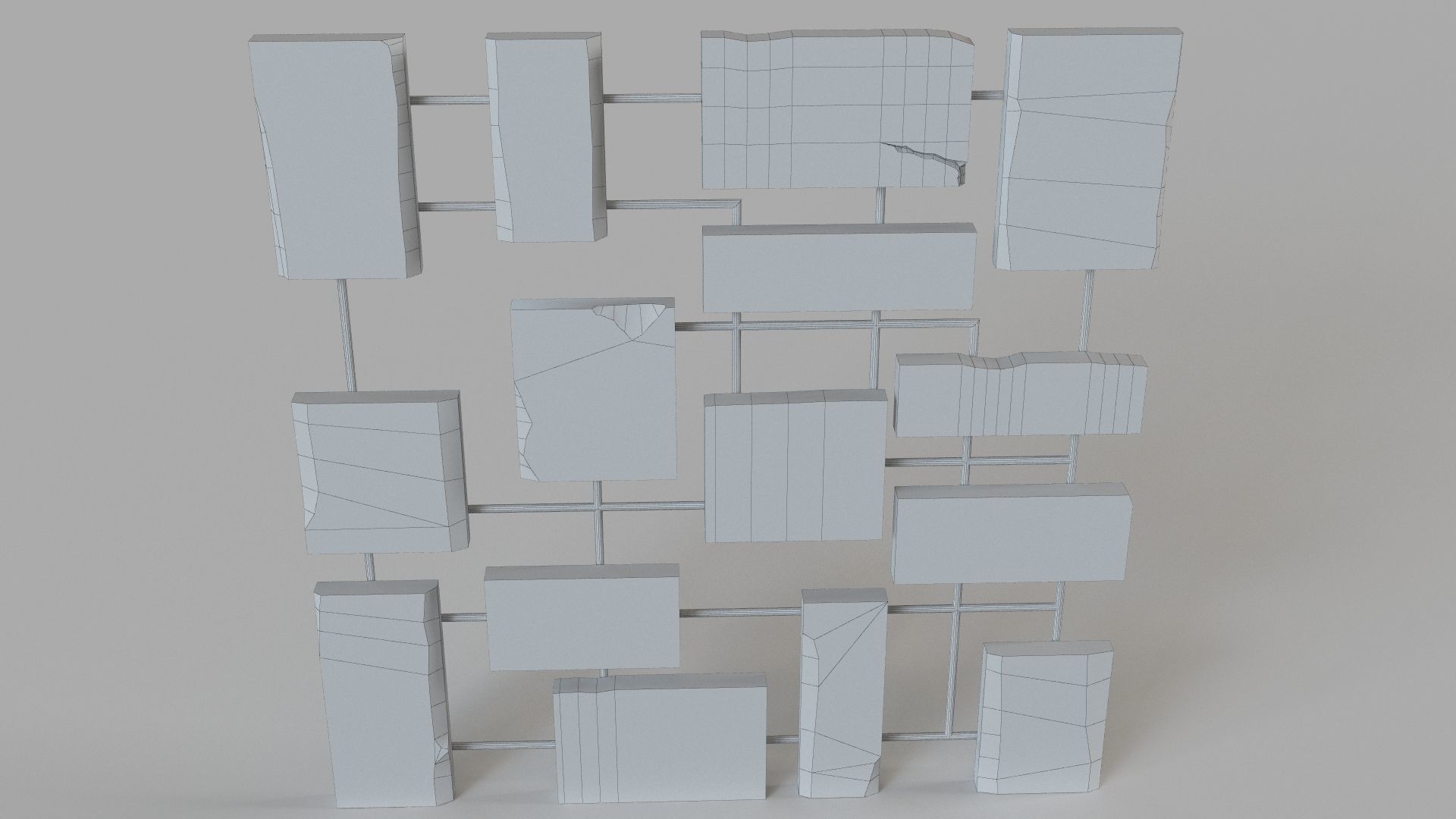 Marcel Teak Wall Art 3D model_4