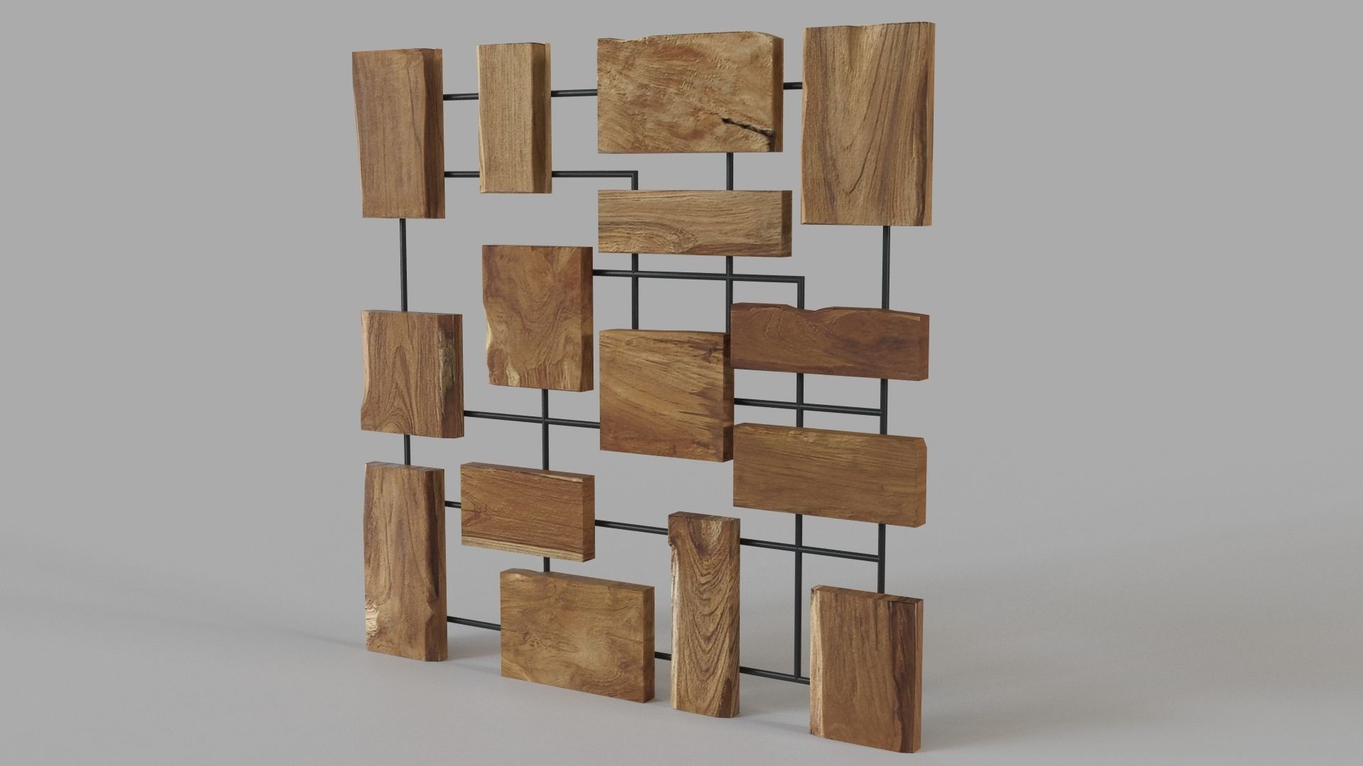 Marcel Teak Wall Art 3D model_1