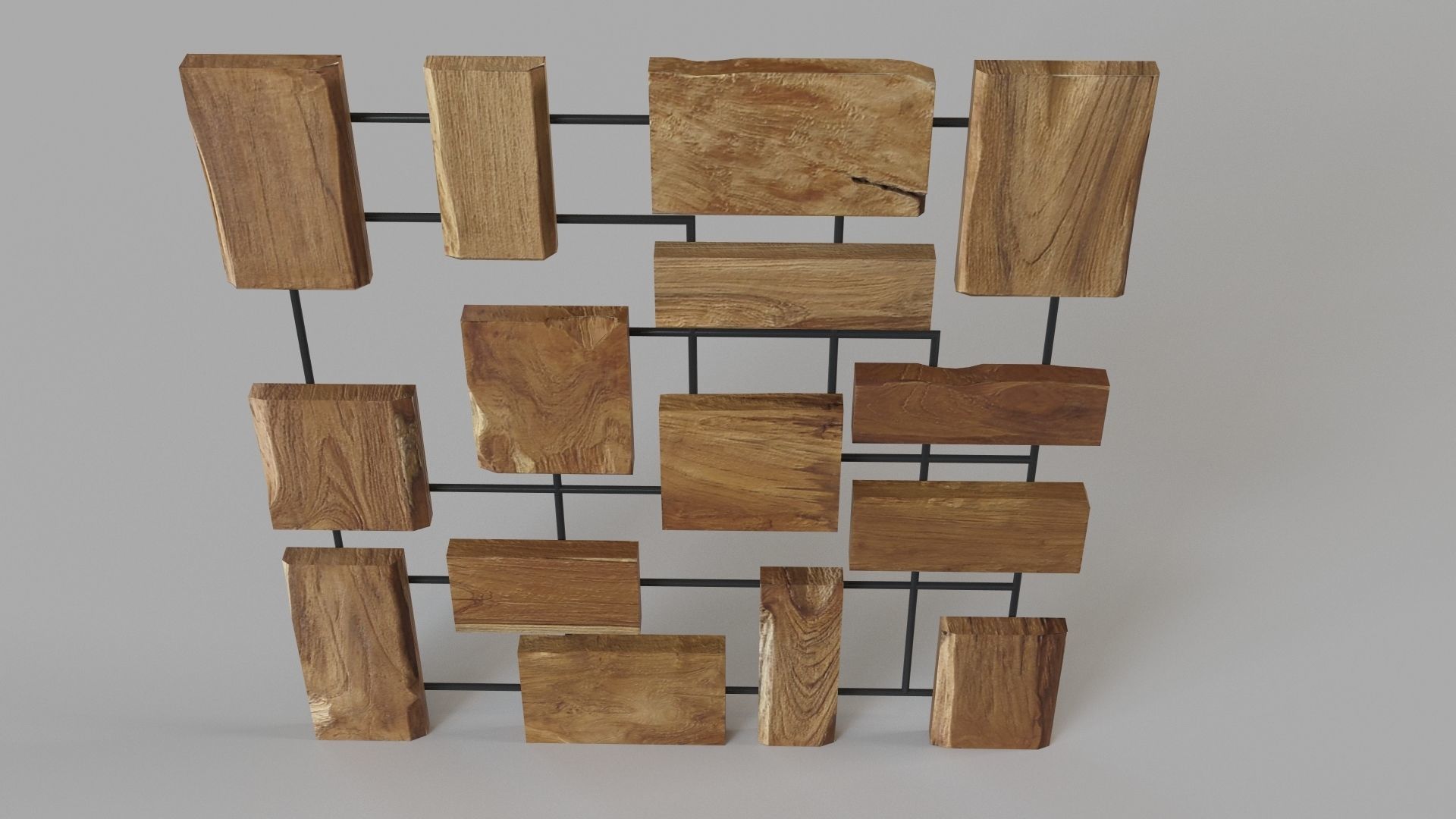 Marcel Teak Wall Art 3D model_3