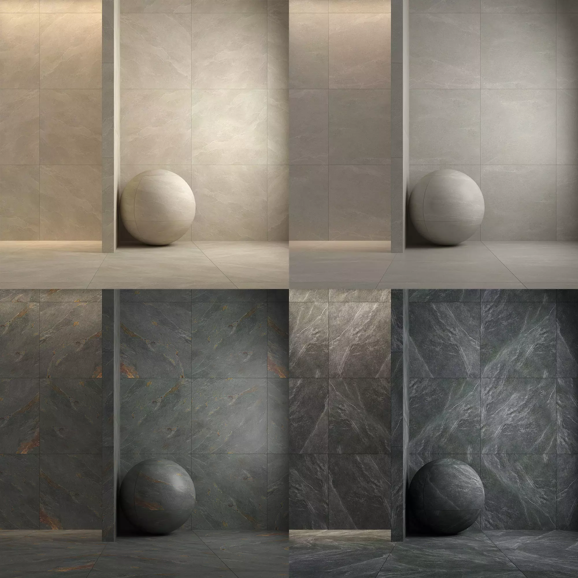 Tile PBR Texture Collection No 2 Low-poly 3D model_0