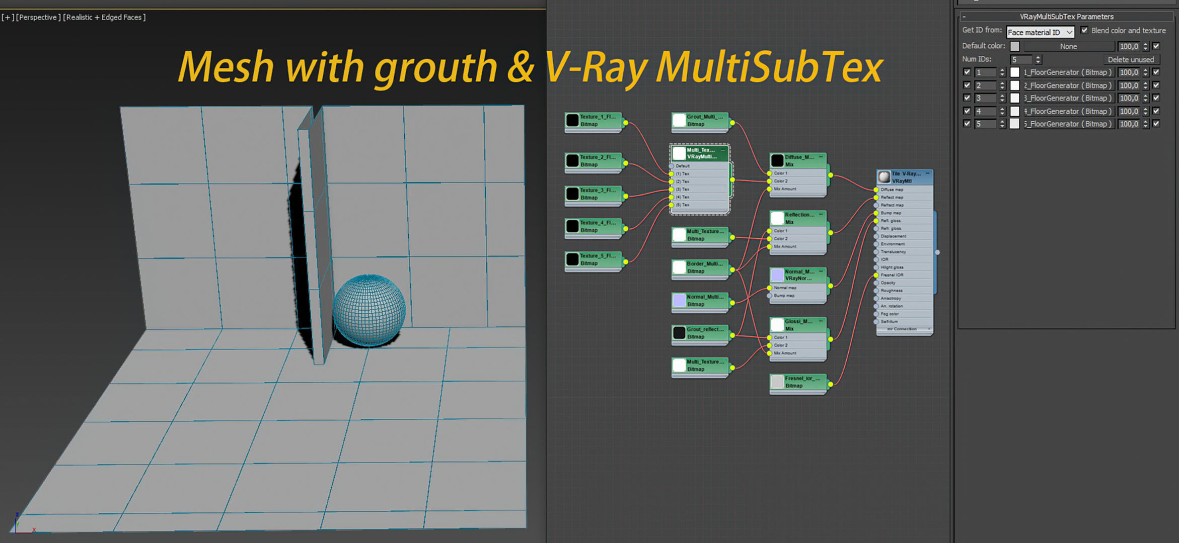 Tile PBR Texture Collection No 2 Low-poly 3D model_4