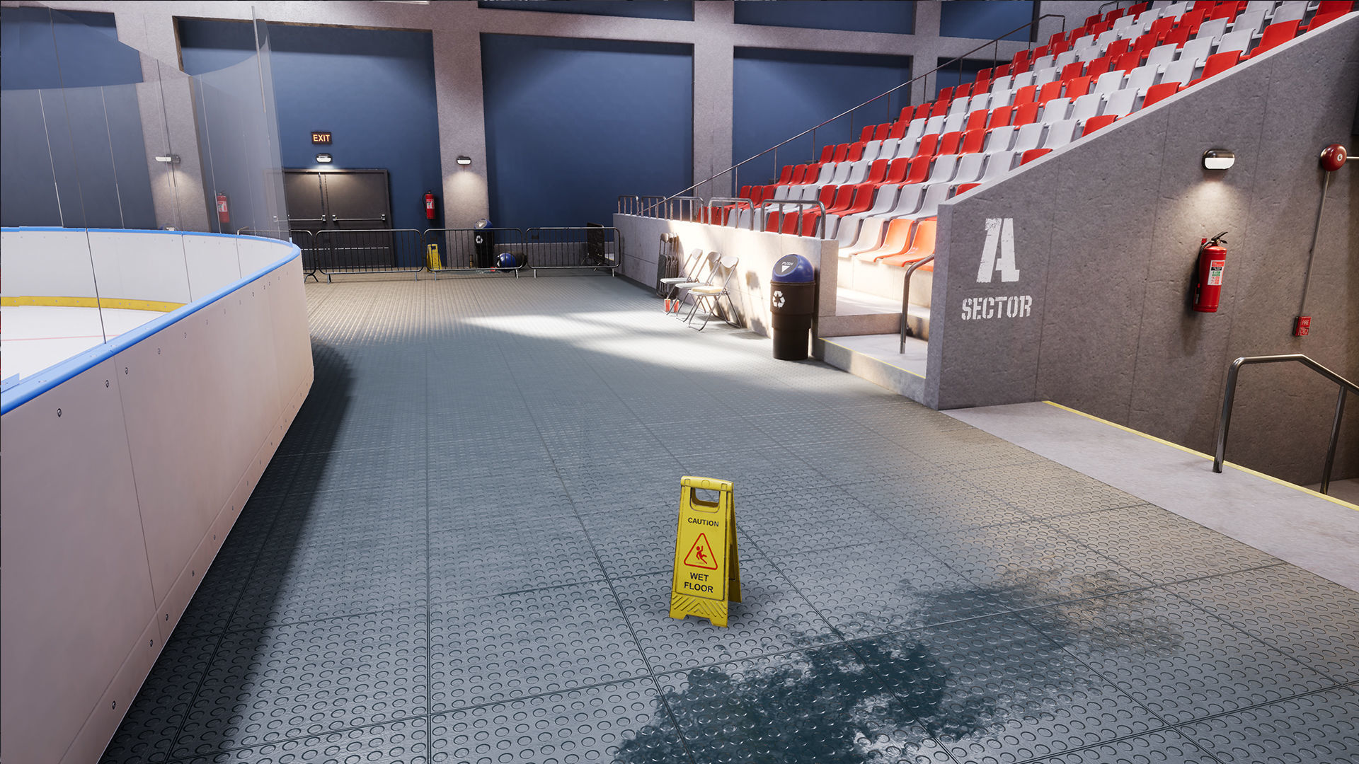 Hockey stadium Low-poly 3D model_6