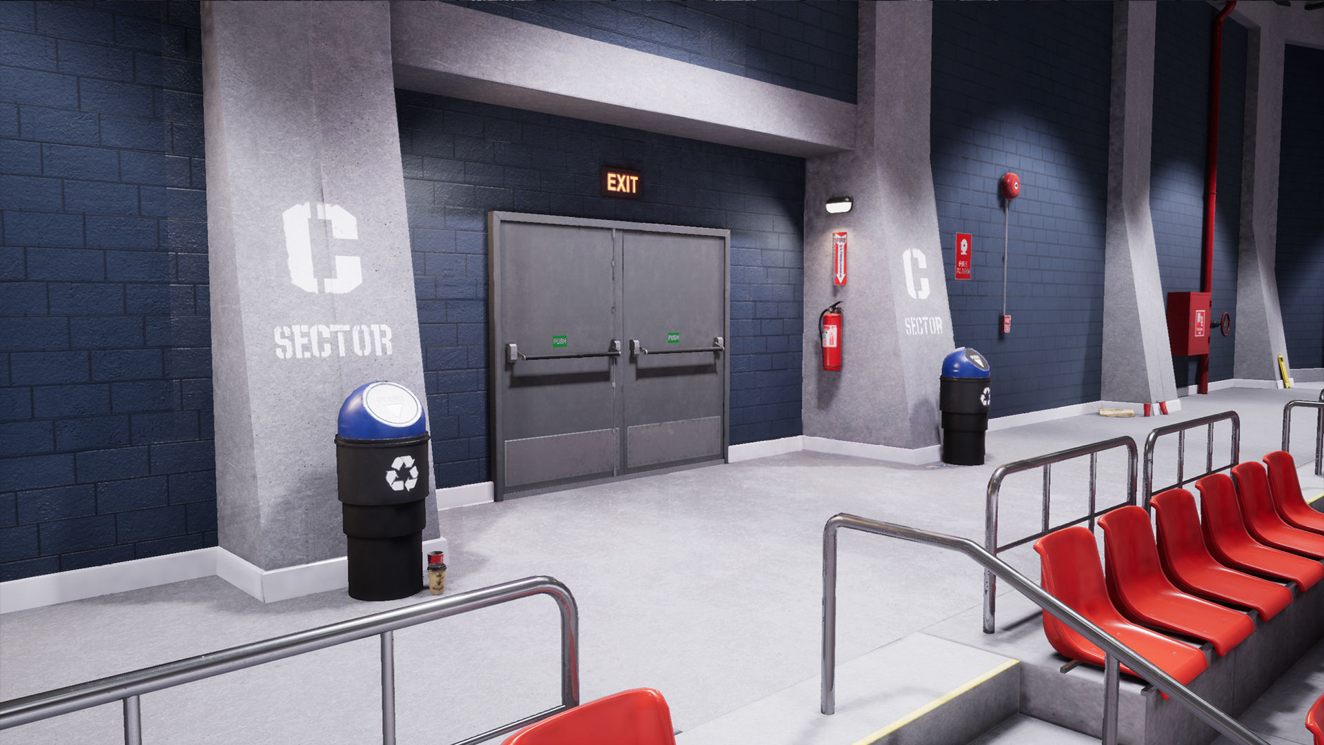 Hockey stadium Low-poly 3D model_11