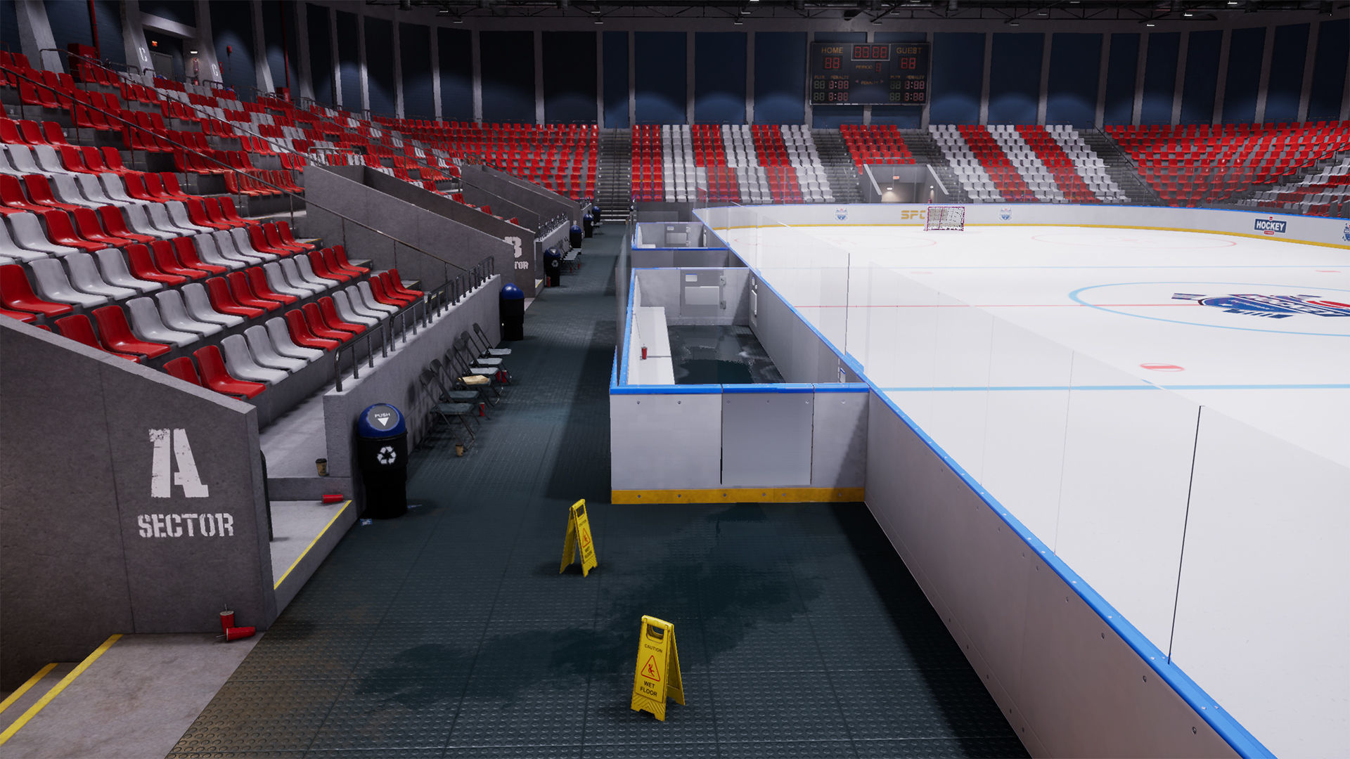 Hockey stadium Low-poly 3D model_12