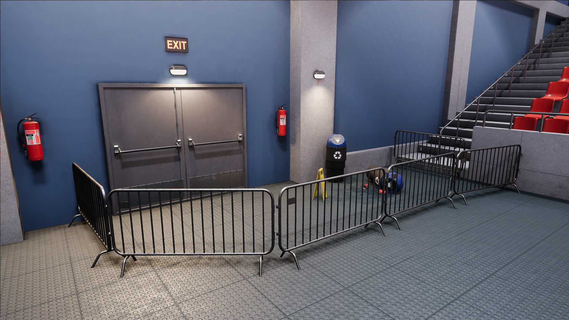 Hockey stadium Low-poly 3D model_5