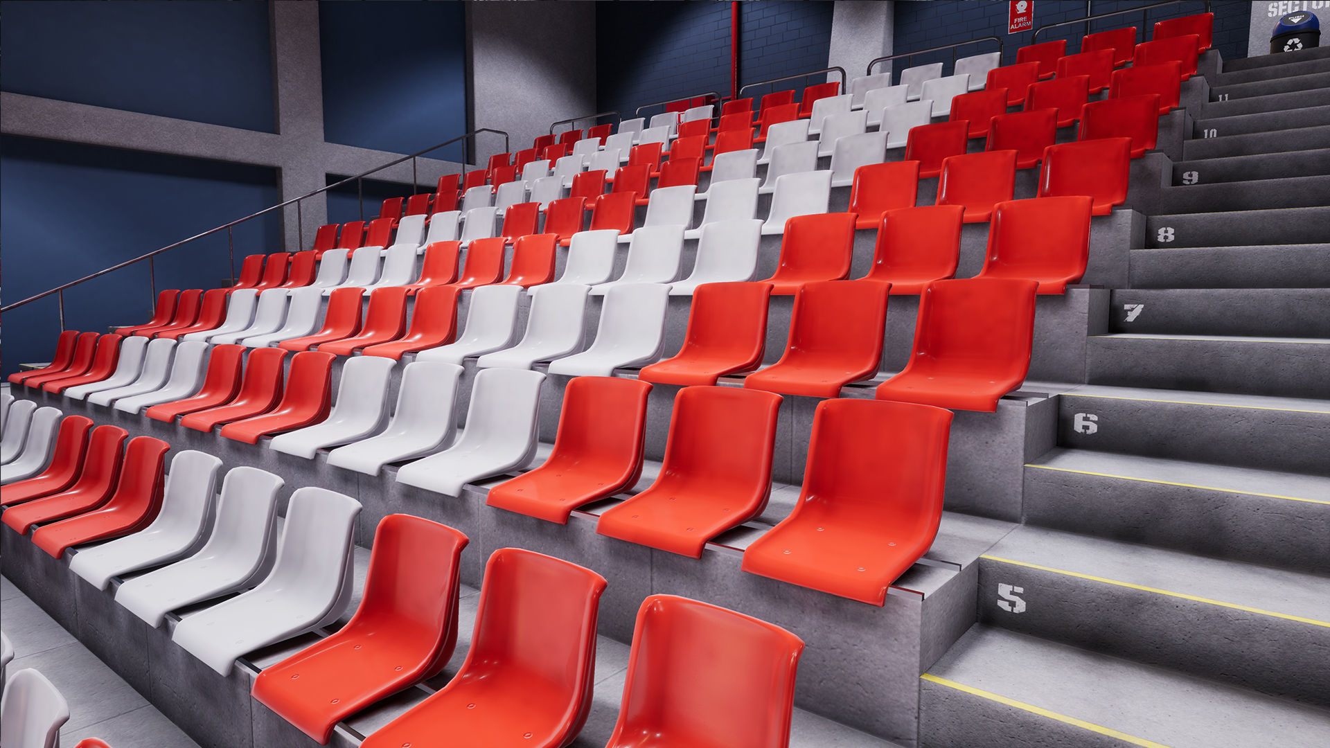 Hockey stadium Low-poly 3D model_8