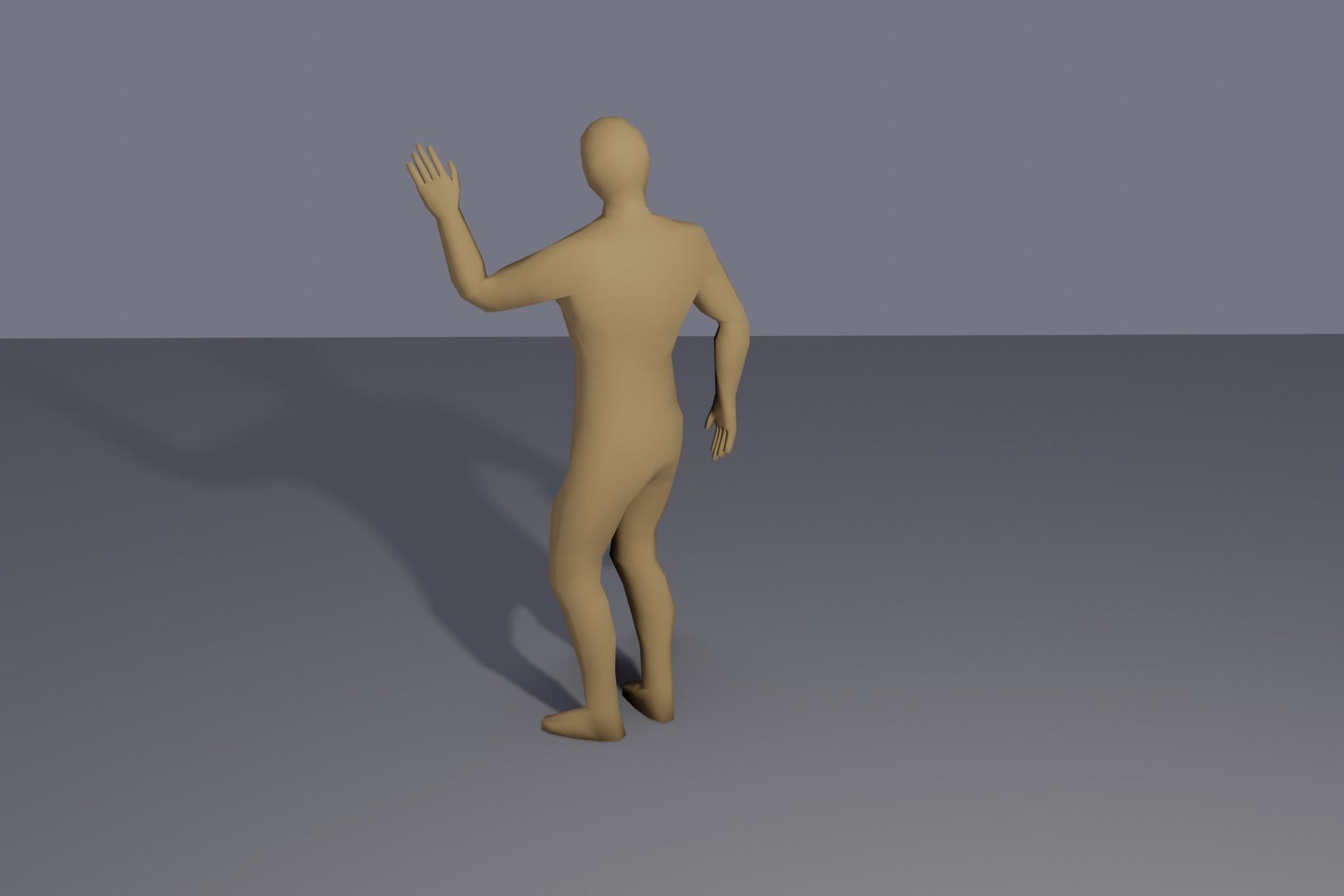 Low-poly rigged human Low-poly 3D model_2