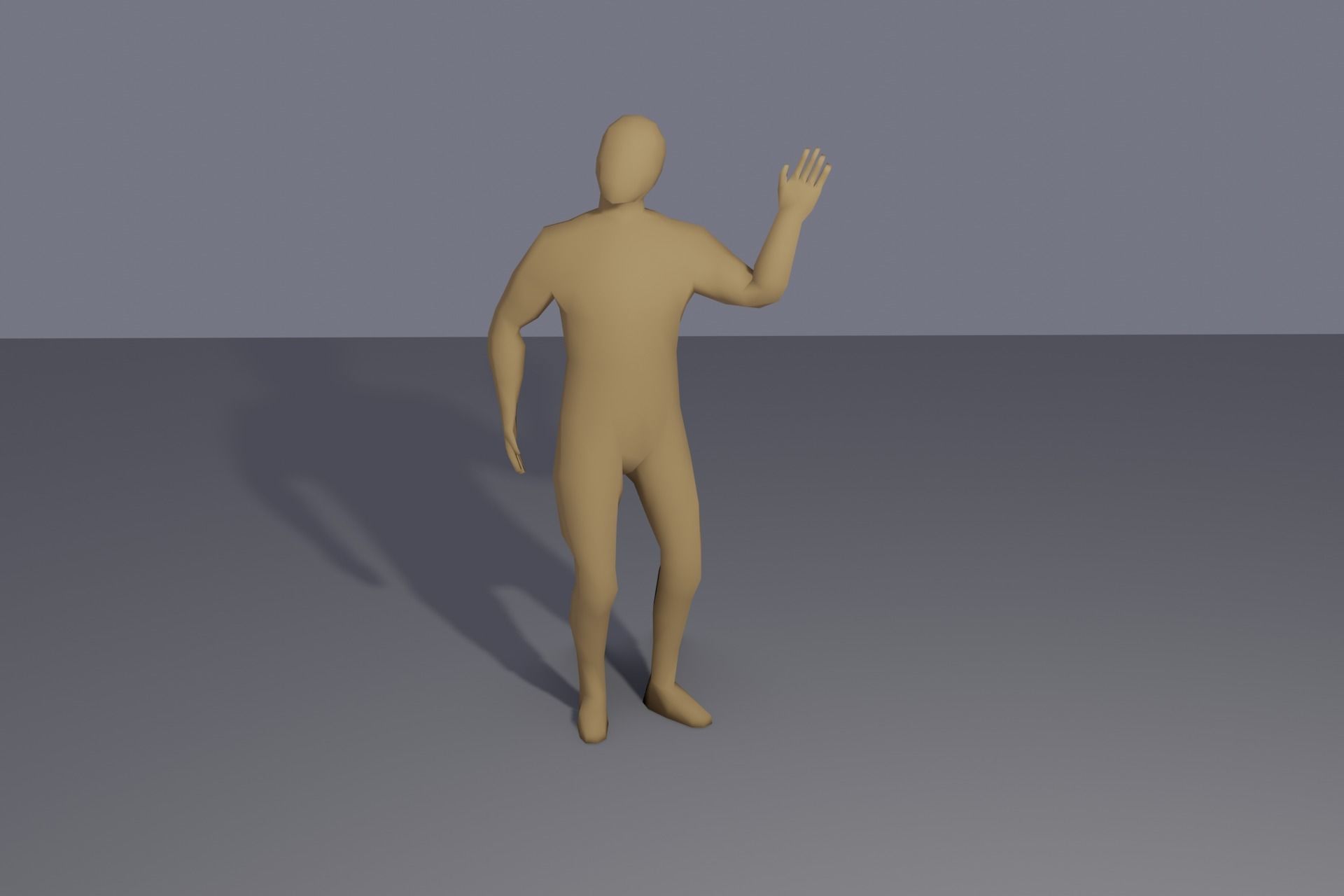 Low-poly rigged human Low-poly 3D model_1