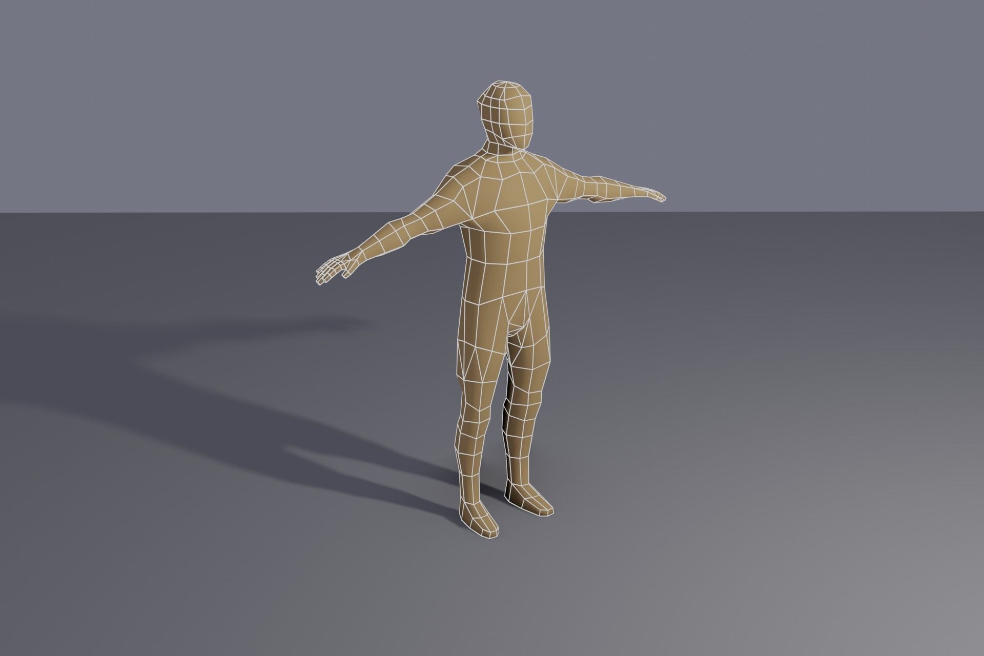 Low-poly rigged human Low-poly 3D model_5