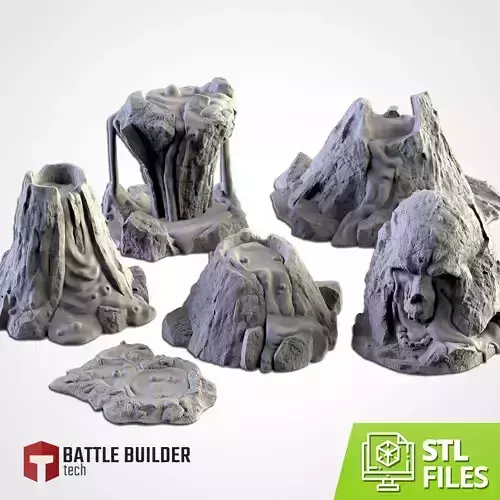 VOLCANIC TERRAIN 3D print model