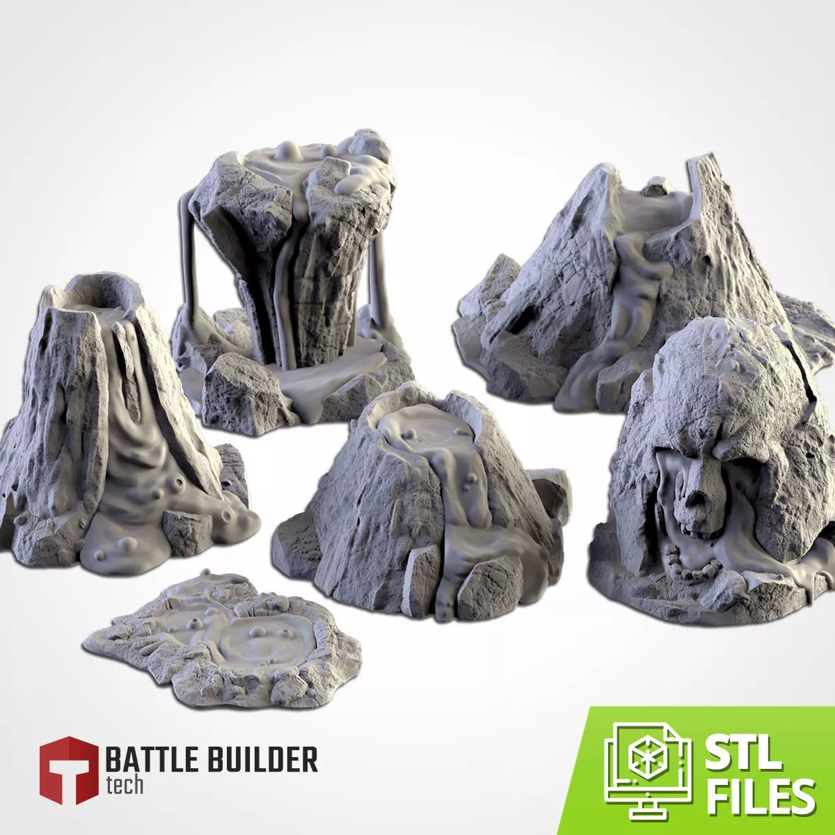 VOLCANIC TERRAIN 3D print model_0