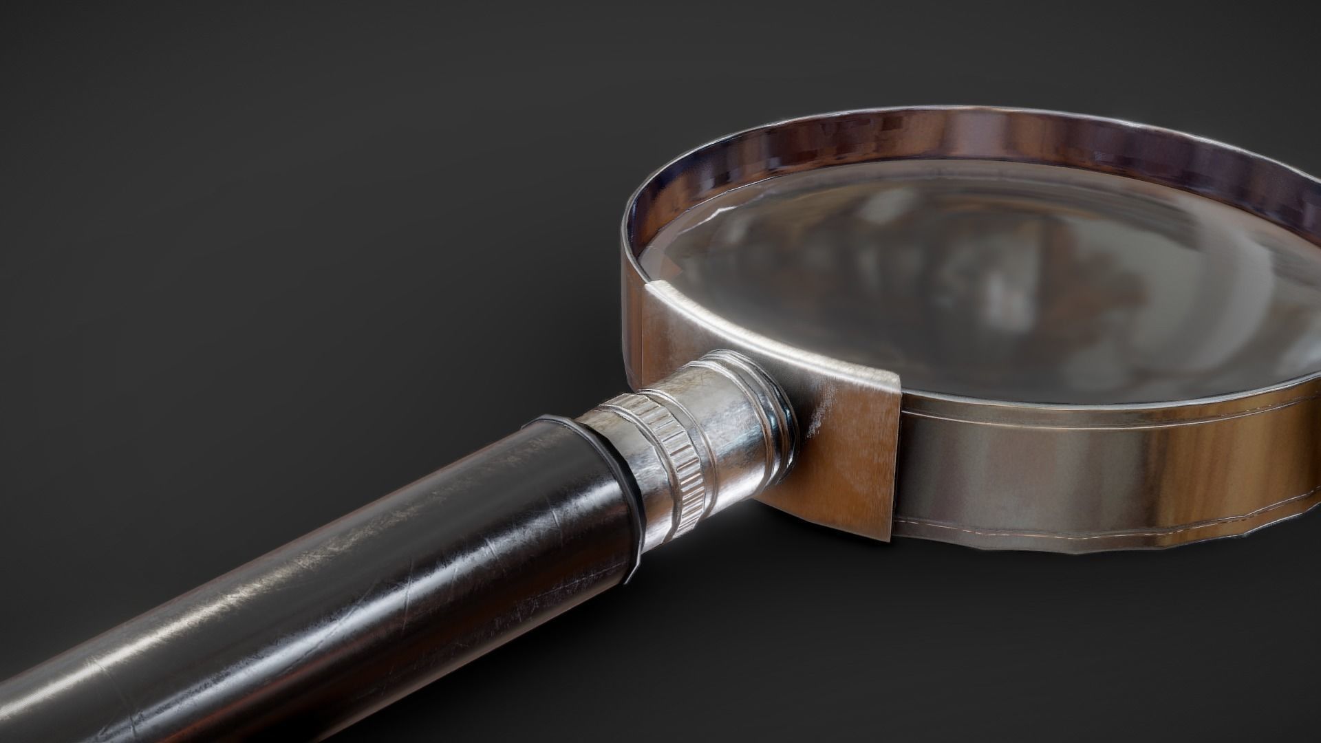 Magnifying Glass Low-poly 3D model_1