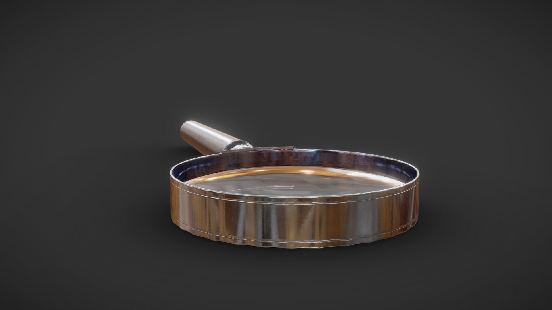 Magnifying Glass Low-poly 3D model_3