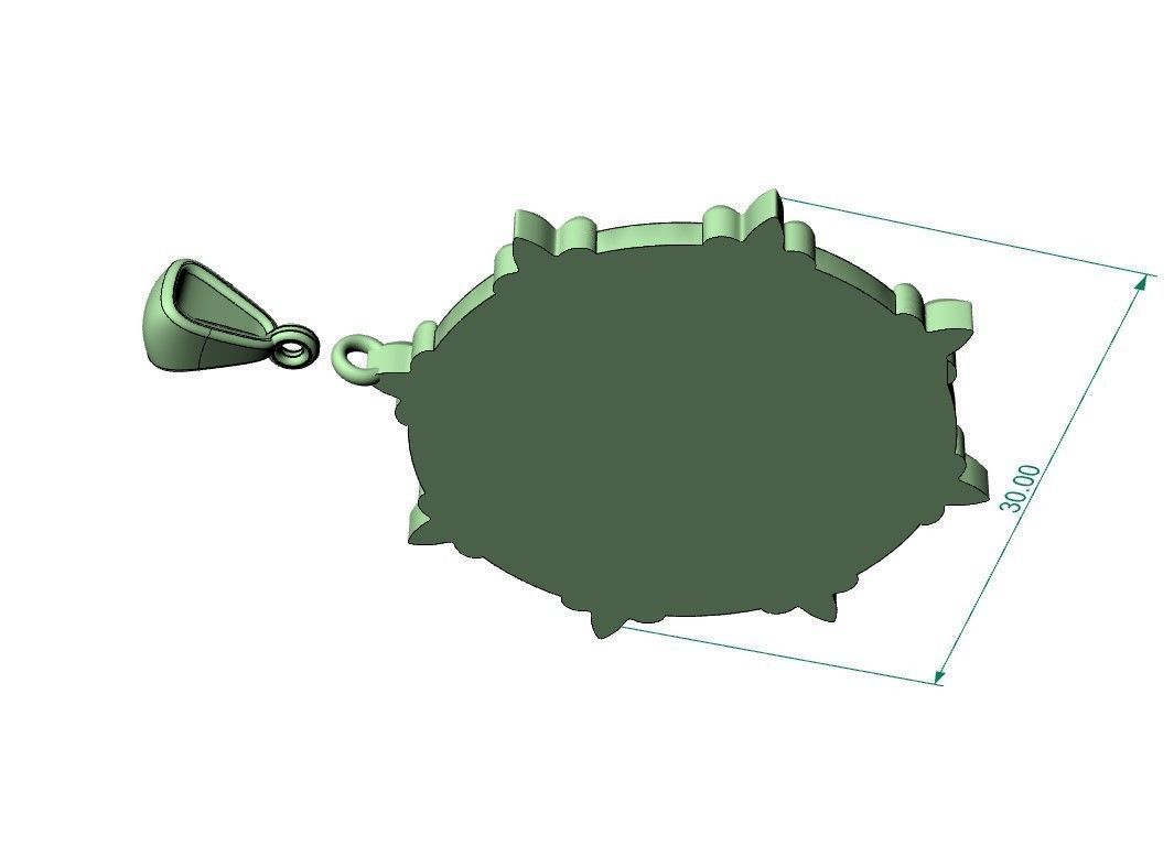 Cancer Zodiac Horoscope pendant medalion jewelry  3D print model_6