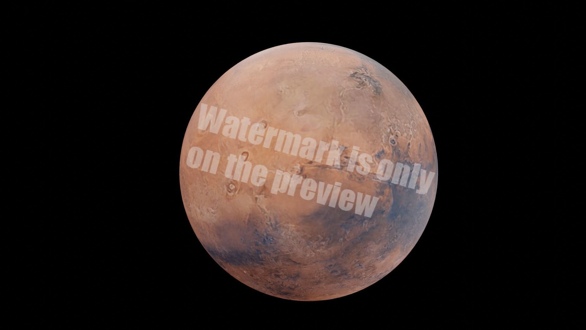 Mars Planet PBR game-ready Low-poly 3D model_8