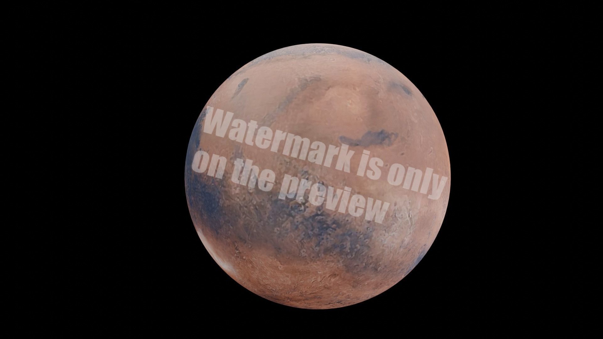 Mars Planet PBR game-ready Low-poly 3D model_3