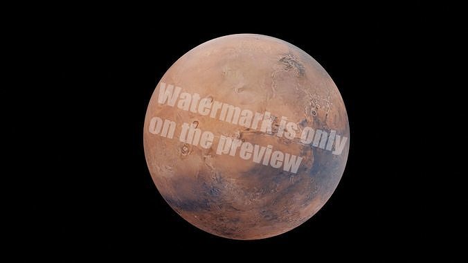 Mars Planet PBR game-ready Low-poly 3D model