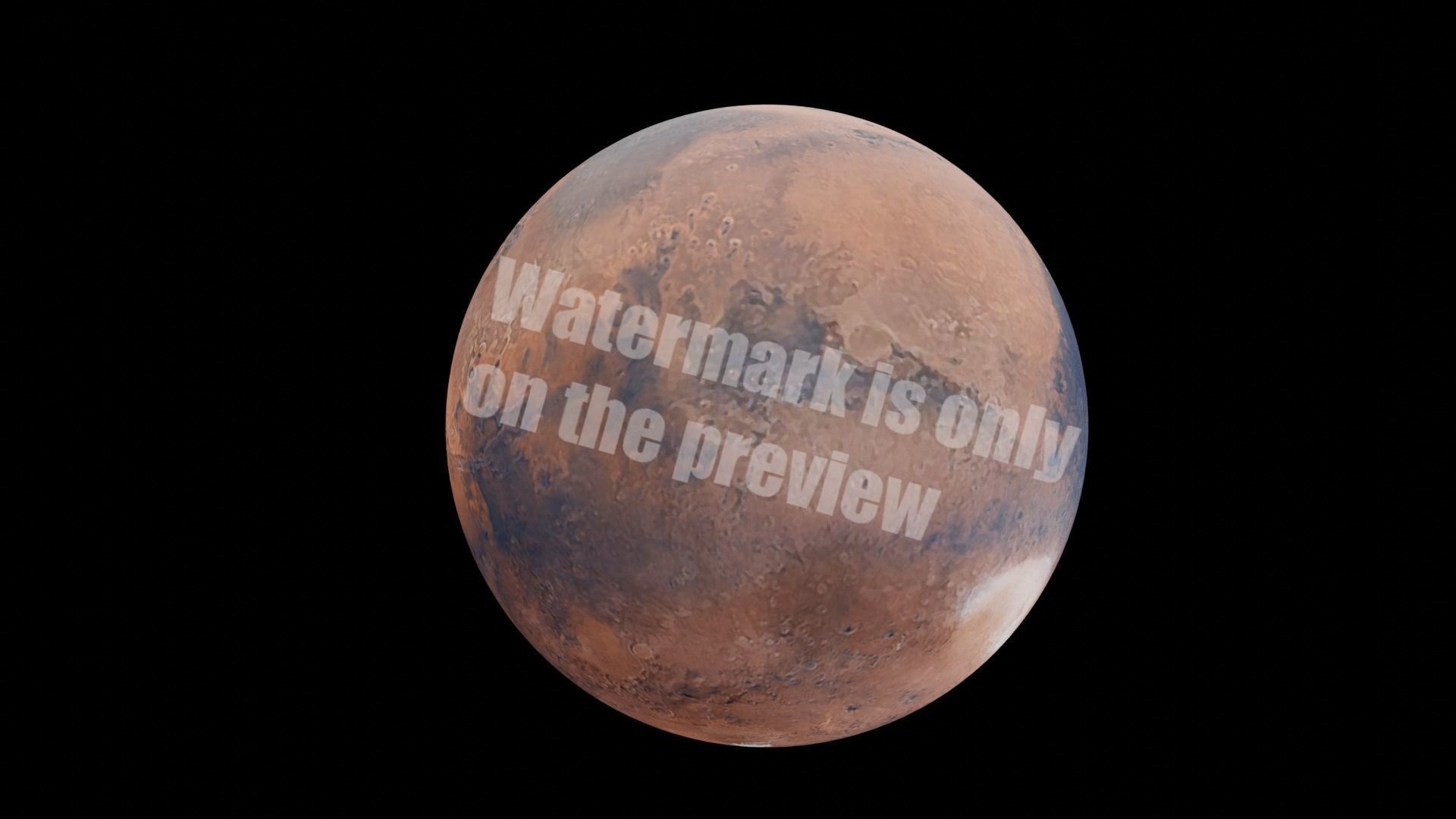 Mars Planet PBR game-ready Low-poly 3D model_6