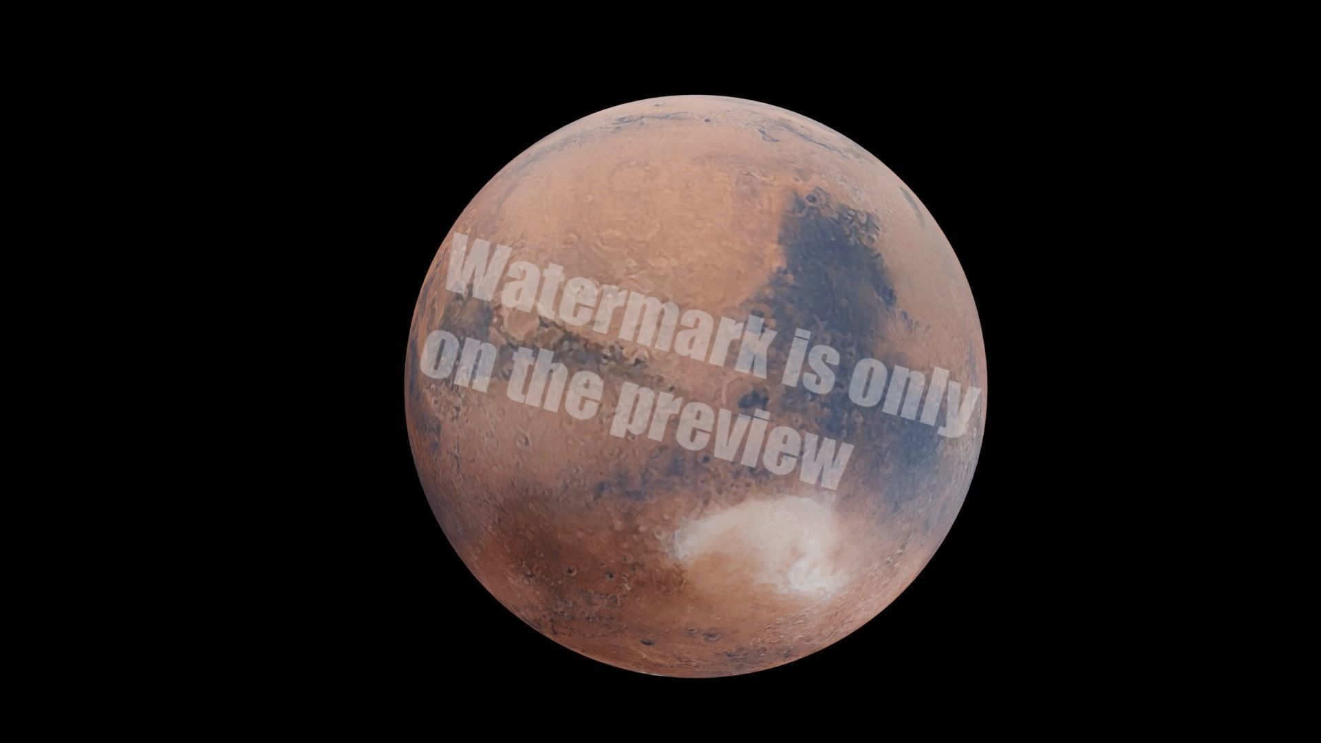 Mars Planet PBR game-ready Low-poly 3D model_5