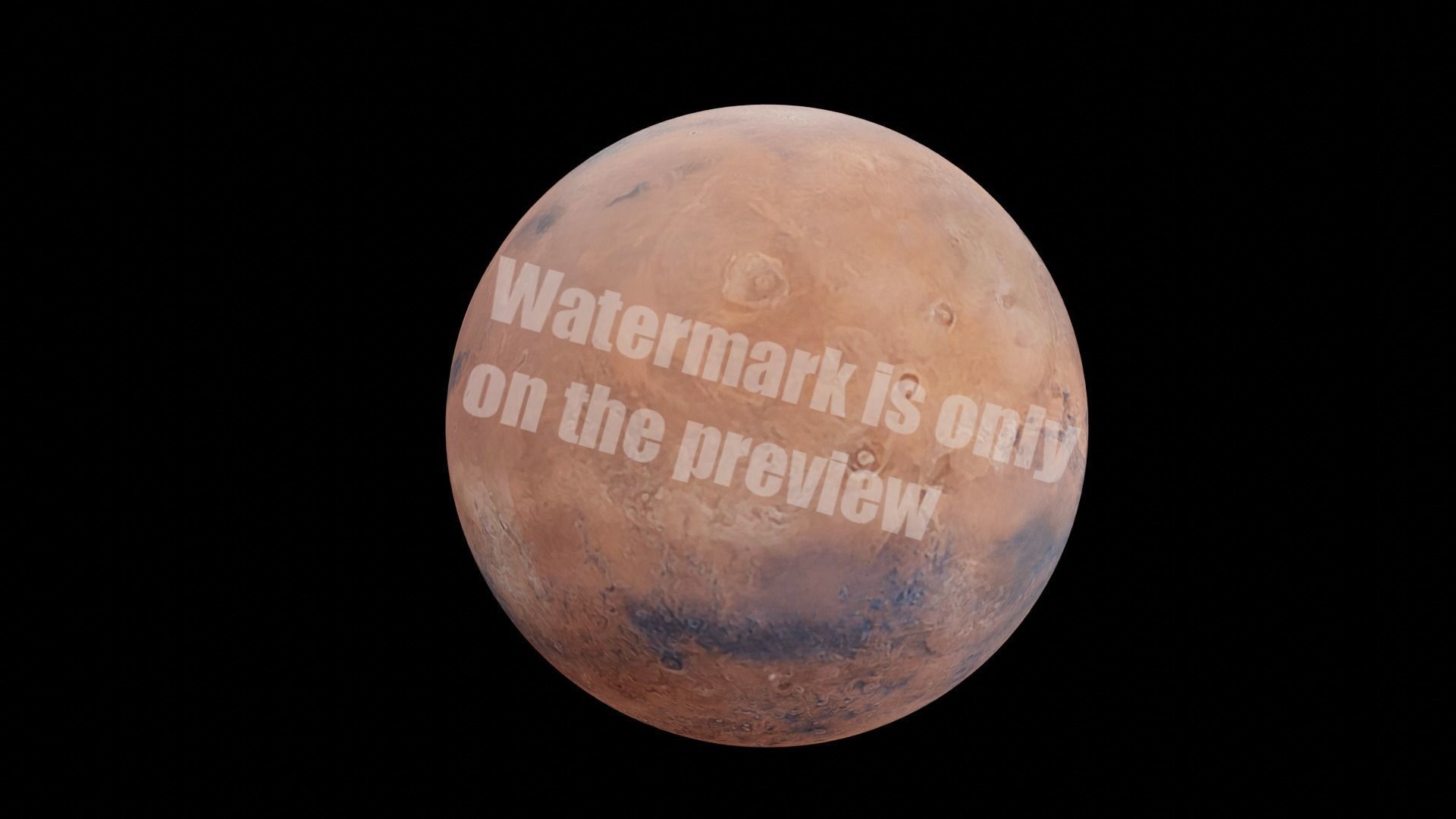 Mars Planet PBR game-ready Low-poly 3D model_1