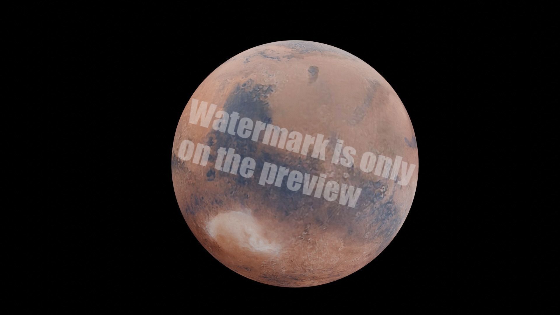 Mars Planet PBR game-ready Low-poly 3D model_4