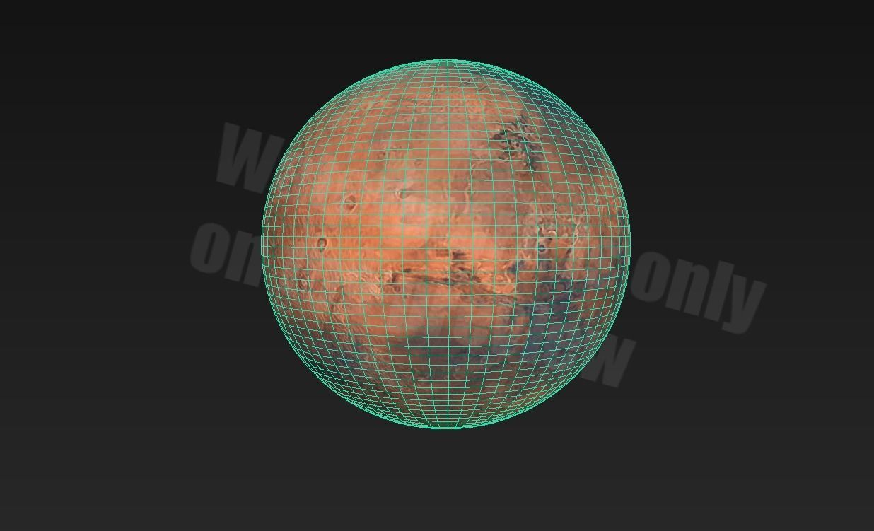 Mars Planet PBR game-ready Low-poly 3D model_9