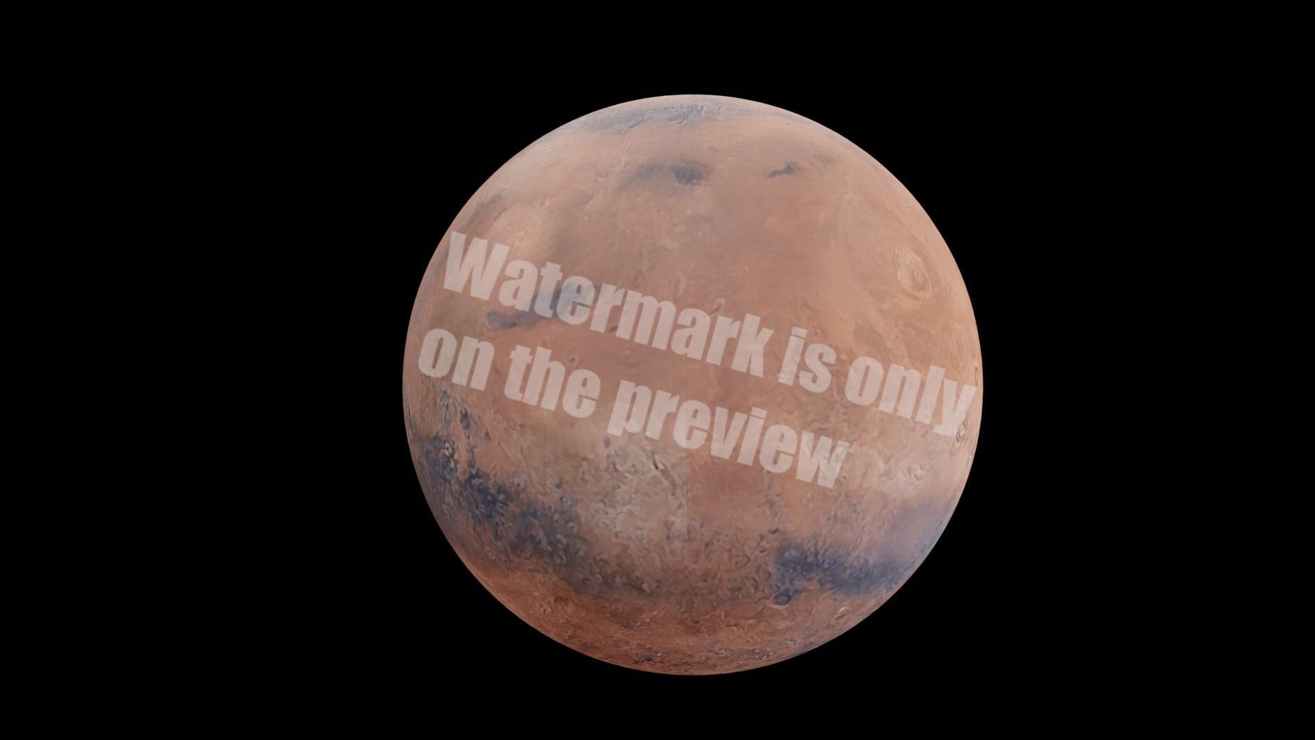 Mars Planet PBR game-ready Low-poly 3D model_2