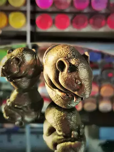 Oriental Mouse sculpture V1 -rodents souvenir -3D print model 