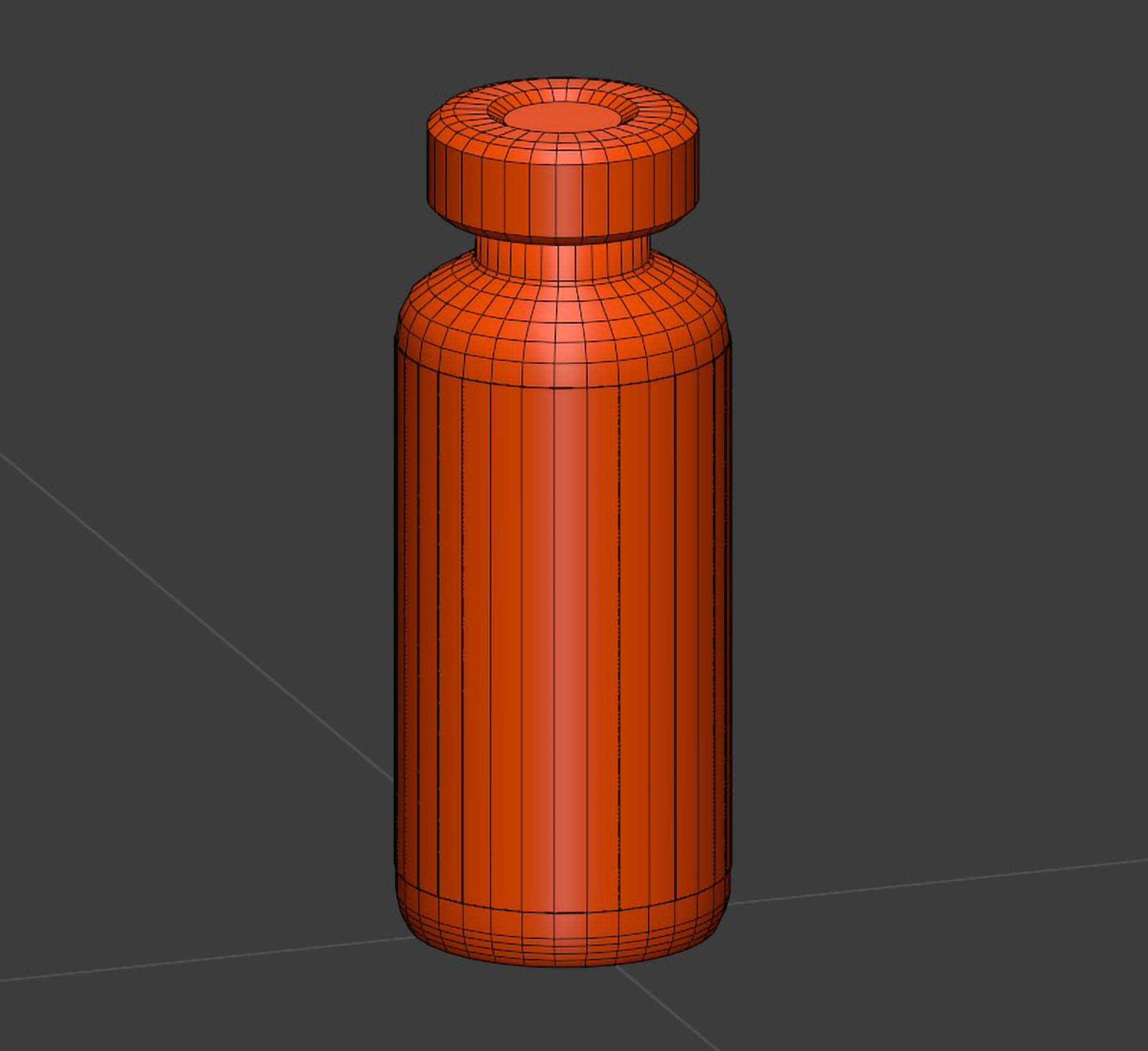 Vaccine vial and syringe Low-poly 3D model_6