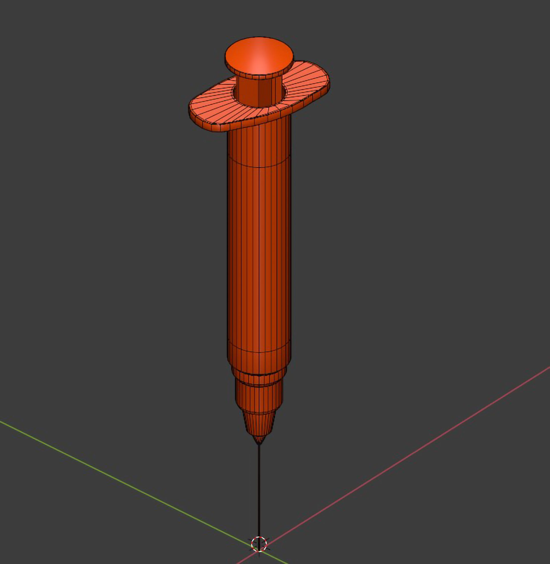 Vaccine vial and syringe Low-poly 3D model_4