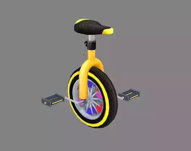 Cartoon unicycle