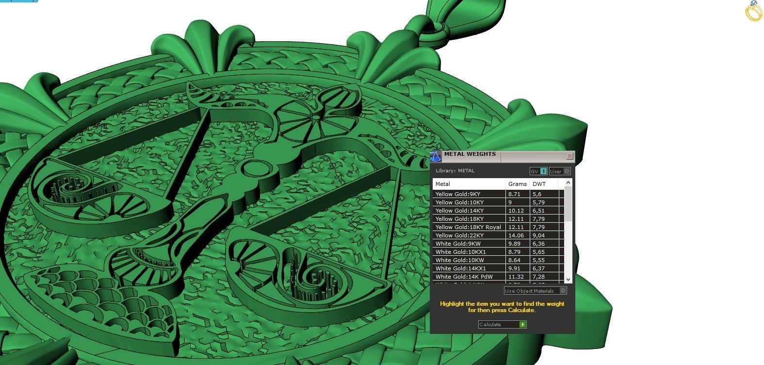 Libra Zodiac Horoscope pendant medalion jewelry 3D print model_14