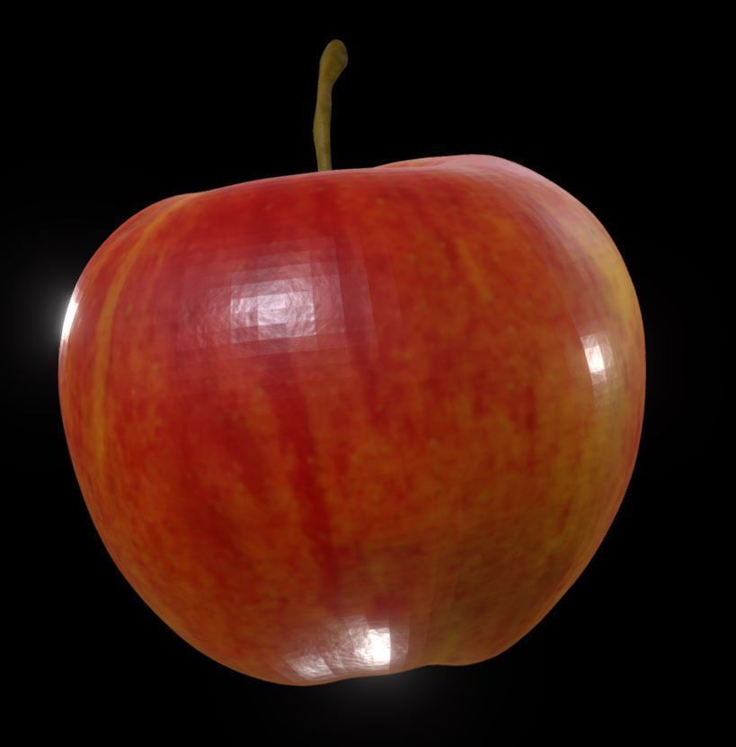 Apple Low-poly 3D model_1
