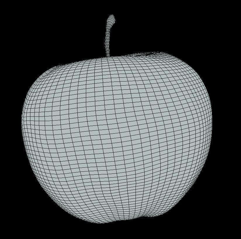 Apple Low-poly 3D model_5