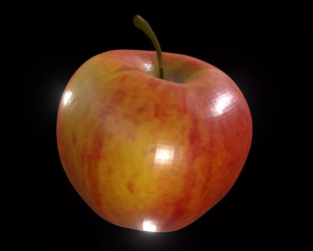 Apple Low-poly 3D model_0