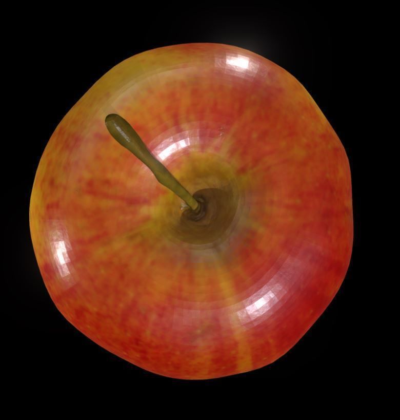 Apple Low-poly 3D model_2