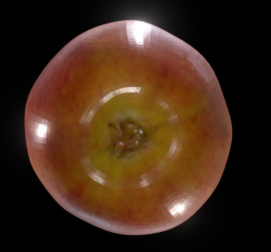 Apple Low-poly 3D model_3