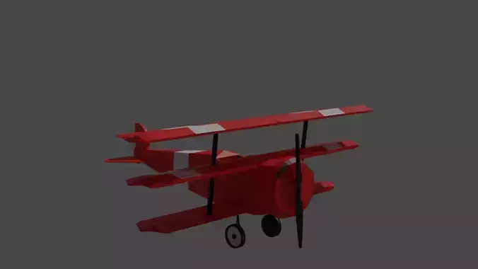 Red Baron Free low-poly 3D model