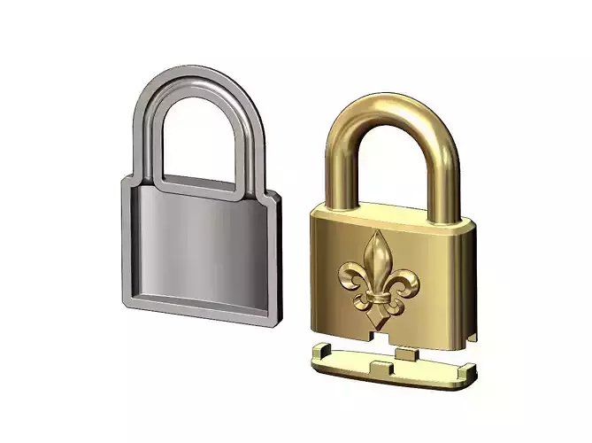 Lis flower ornament padlock pendant