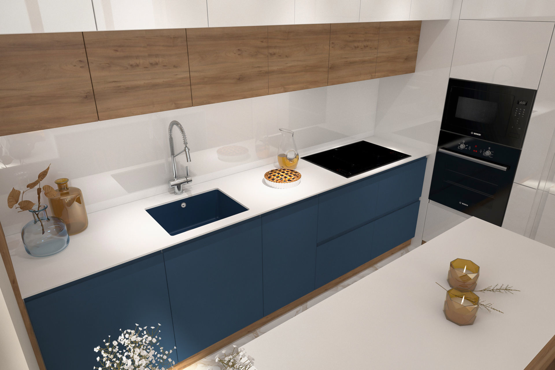 Modern Kitchen Interior Scene VrayforC4D 3D model_4