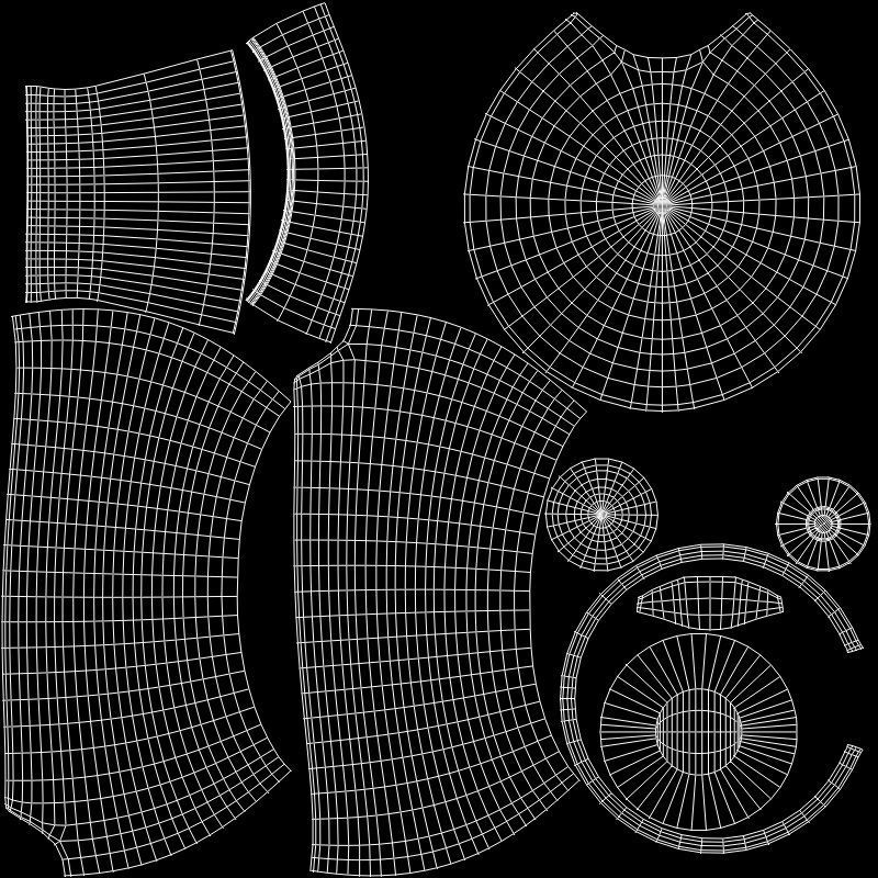 Marble mortar and pestle with walnut handle Low-poly 3D model_6