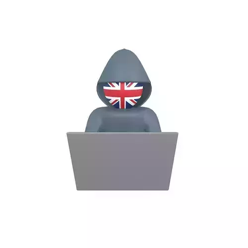 Cartoon Hacker UK v1 001 Low-poly 3D model