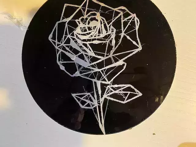 rosa 3d rose sticker