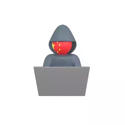 Cartoon Hacker China v1 001 Low-poly 3D model