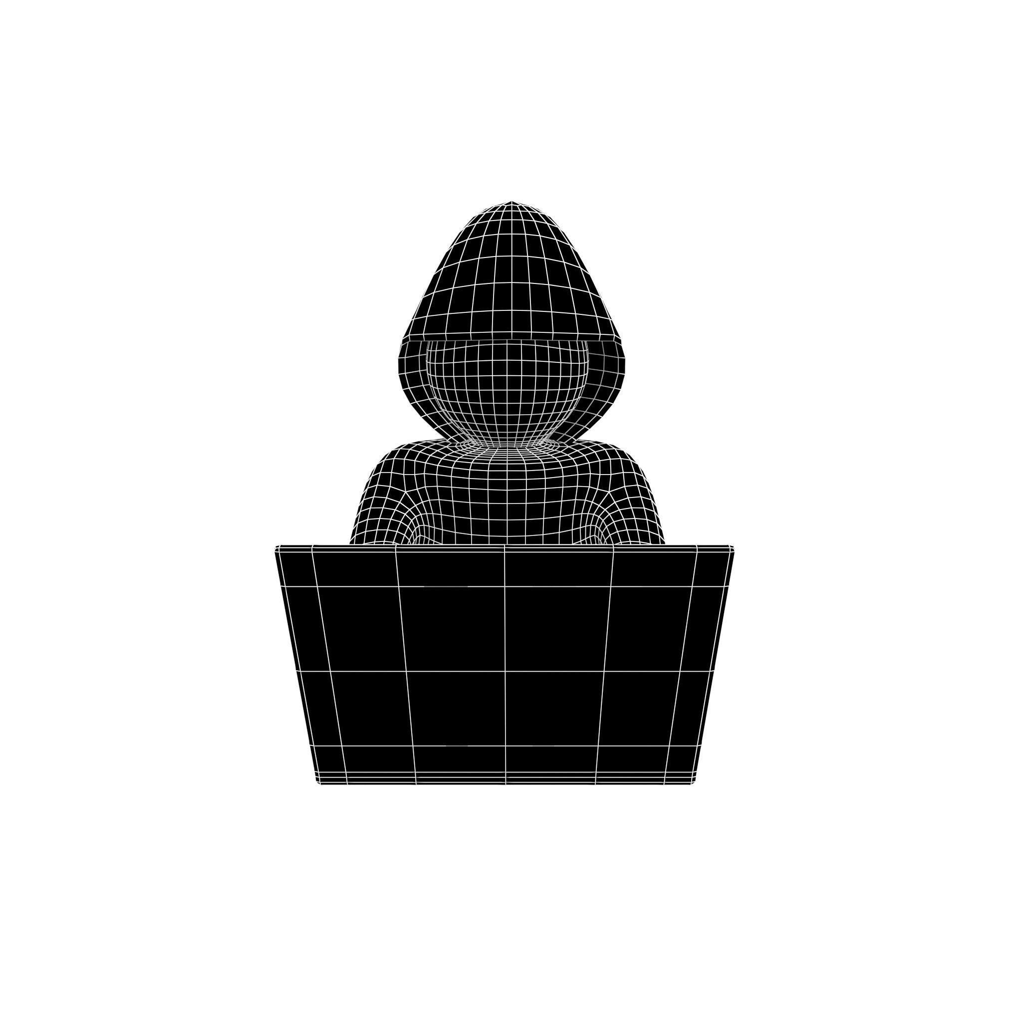 Cartoon Hacker China v1 001 Low-poly 3D model_5