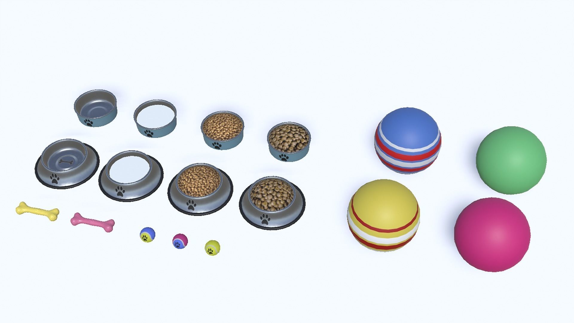 Dog - Pitbull Low-poly 3D model_16