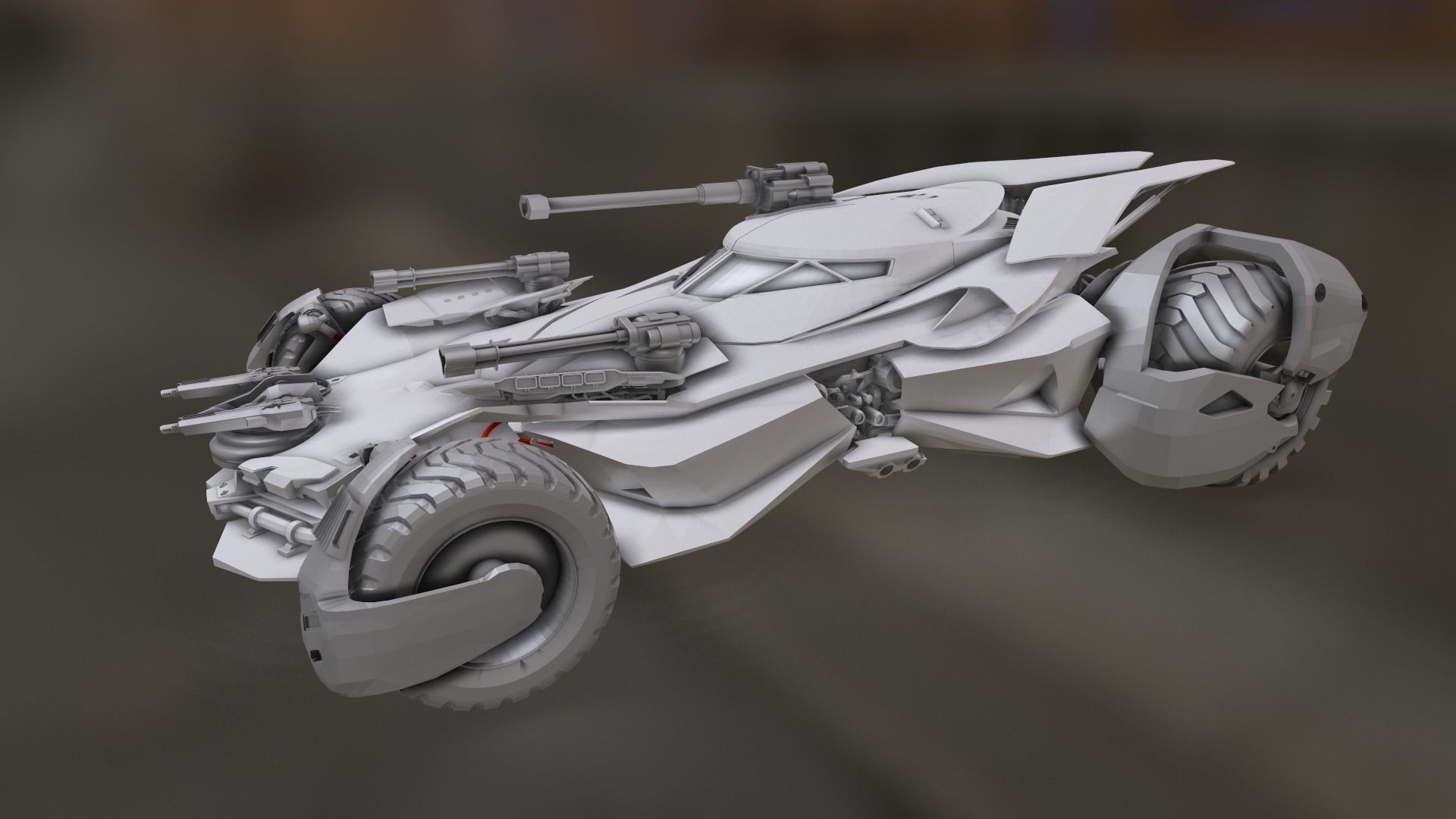 Batmobile JUSTICE LEAGUE STL  3D print model_2
