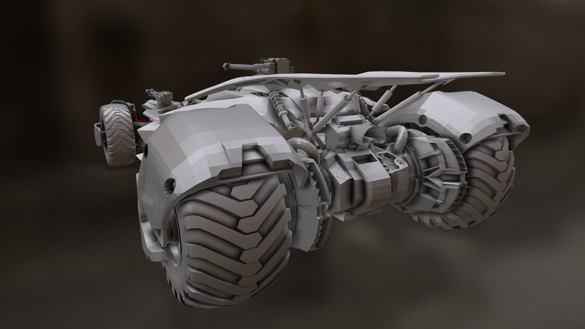 Batmobile JUSTICE LEAGUE STL  3D print model_3