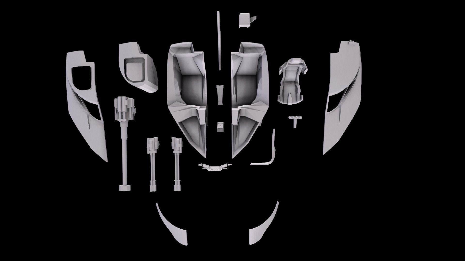 Batmobile JUSTICE LEAGUE STL  3D print model_11