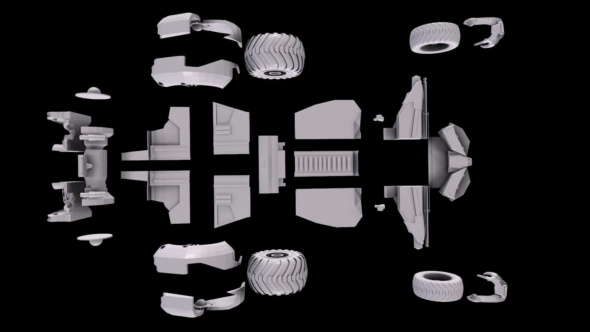 Batmobile JUSTICE LEAGUE STL  3D print model_9